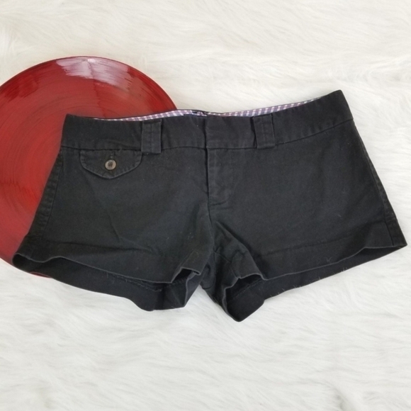 American Eagle AEO Black Chino Shorts Women's 2 Cute Summer Neutral Basic EUC - Picture 1 of 6